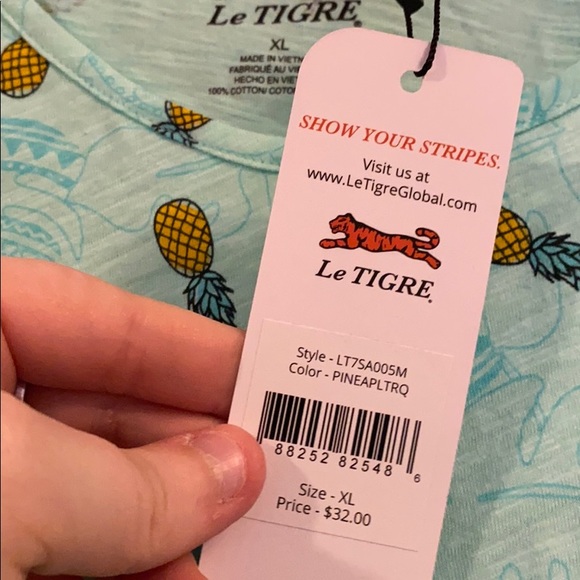 Le Tigre Pineapple Print Tee - Picture 4 of 4